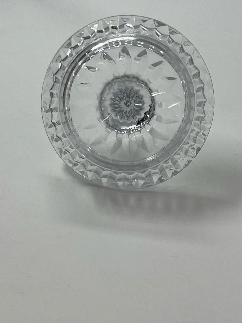 Vintage Crystal Ring Holder Dish Unmarked | Cut Crystal Jewelry Organizer Chic